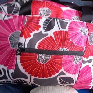 Vera Bradley Red and Pink Floral Travel Bag